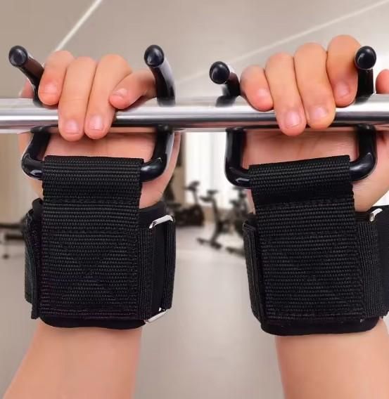 Weight Lifting Rod Hooks Wrist Support pair