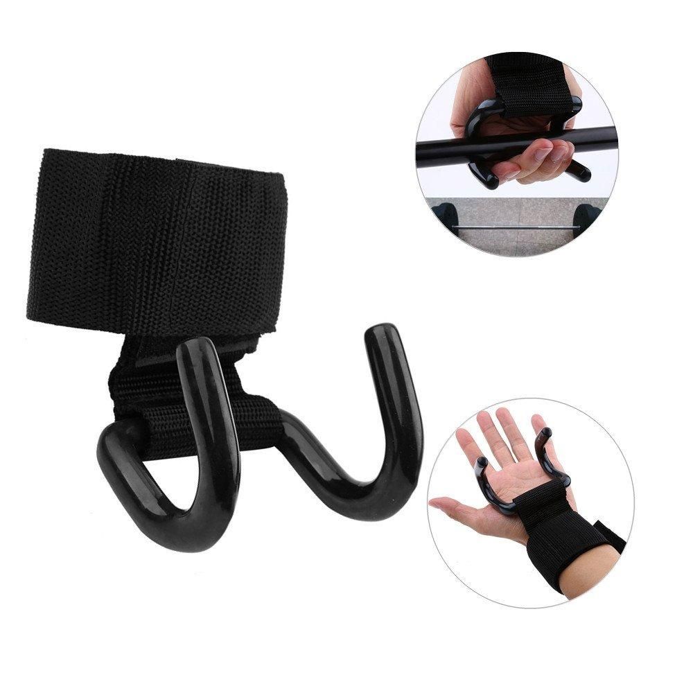 Weight Lifting Rod Hooks Wrist Support pair